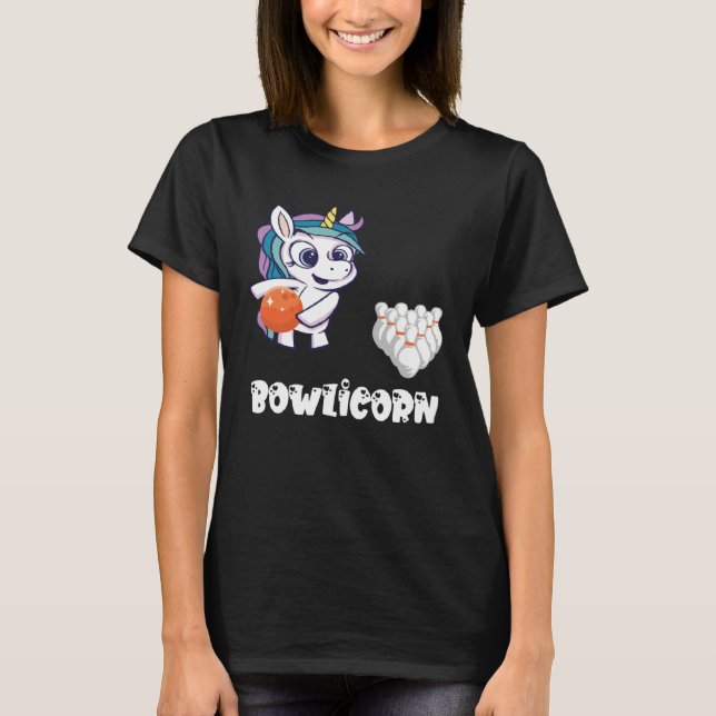 Camiseta Bowling Unicorn Bowler Bowling Pin Bowling Team St (Frente)