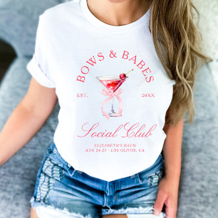 Camiseta Bows & Babes Coquette Cherries Despedida de Soltei