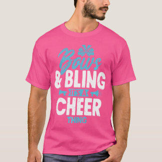 Camiseta Bows Bling It'S A Cheer Thing Cheerleader Cheerlea