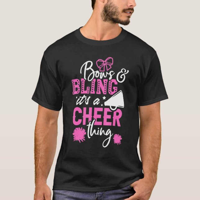 Camiseta Bows & Bling It's A Cheer Thing Cheerleading Cheer (Frente)