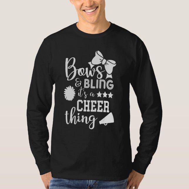 Camiseta Bows & Bling It's A Cheer Thing Cheerleading Cheer (Frente)