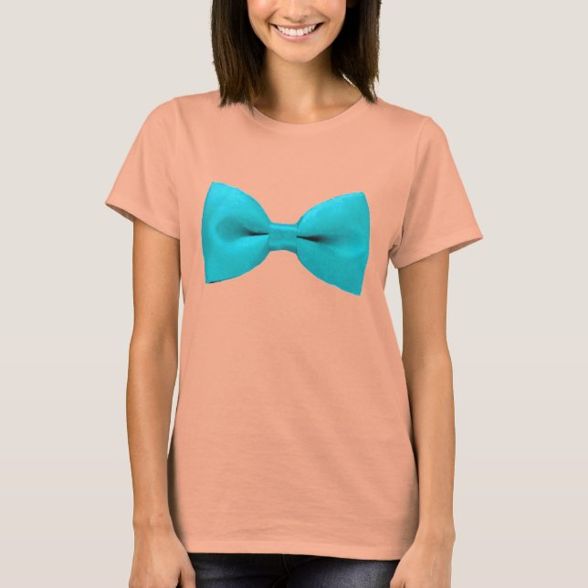 Camiseta Bowtie Bikini em azul (Frente)