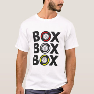Camiseta "Box Box Box Box" F1 Design do conjunto do pneu