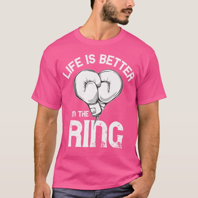 Camiseta Boxas Luvas A Vida É Melhor O Kickbox Da Mma (Frente)