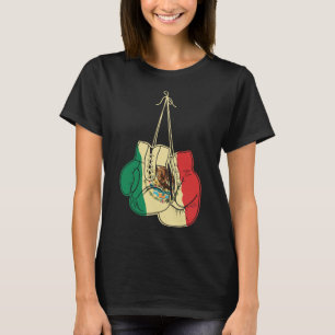 Camiseta Boxas luvas Bandeira mexicana Gift do treinador me