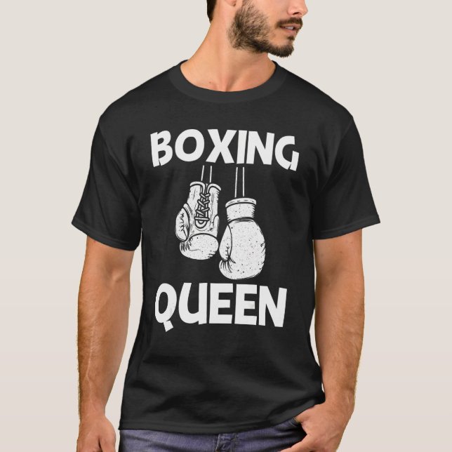 Camiseta Boxas Para Mulheres Mamãe Kickboxe Coach Boxer Luv (Frente)