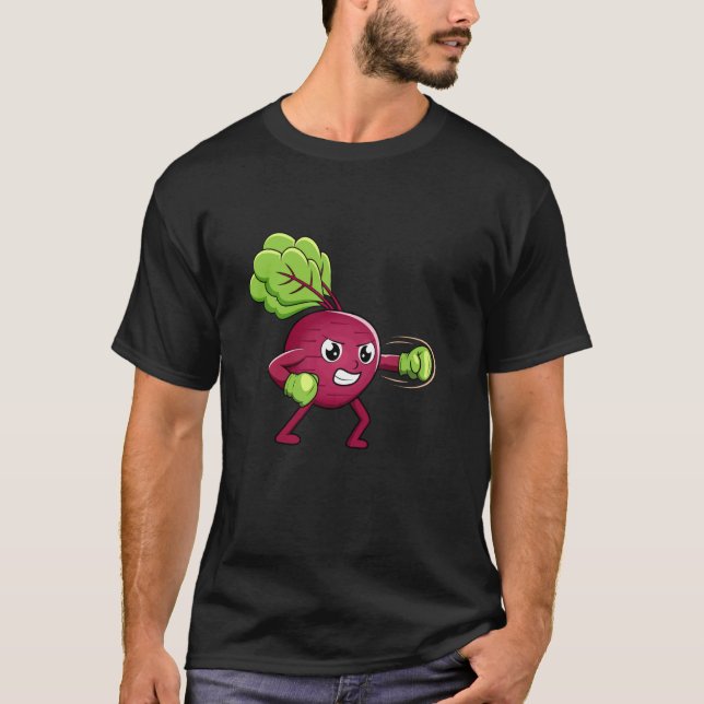 Camiseta Boxe de Beterraba Hobby Boxeador Esportes (Frente)