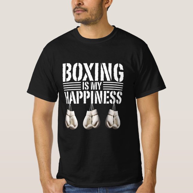 Camiseta boxe é a minha felicidade (Frente)