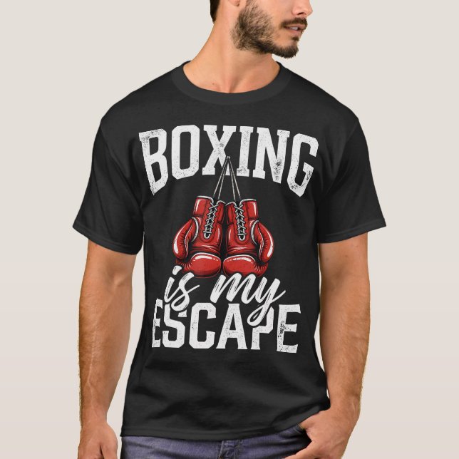 Camiseta Boxe É Meu Escape Vintage (Frente)