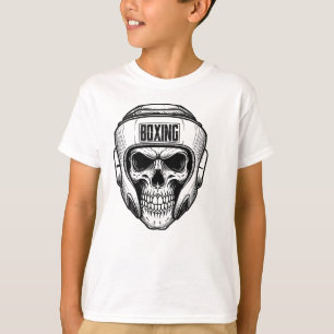 Camiseta Boxe Engraçado Retro Vintage Boxeador Caveira Para