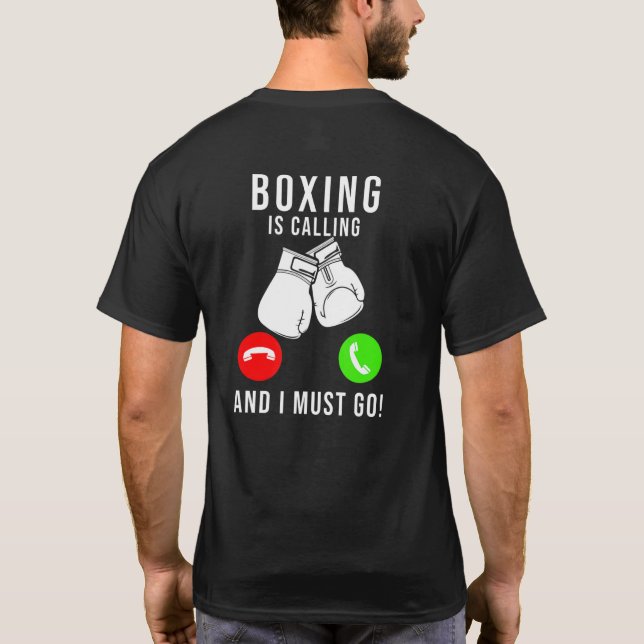 Camiseta Boxe Está Chamando E Eu Devo Ir   Clube de Esporte (Verso)