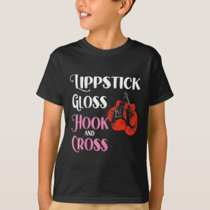 Camiseta Boxe Feminino Mma Kickboxing Brilho De Lábios Hock