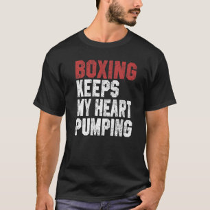 Camiseta Boxe Para Homens Mulheres Boxe Mantém Meu Coração