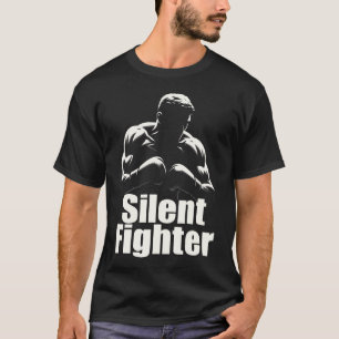 Camiseta Boxe Silent Fighter - Lutador de Silhueta Ousada