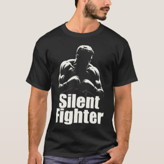 Camiseta Boxe Silent Fighter - Lutador de Silhueta Ousada