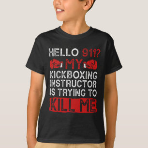Camiseta Boxeador de Kickboxing Engraçado Chute