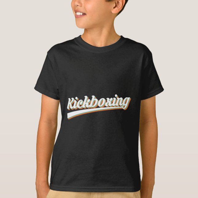 Camiseta Boxeador de Kickboxing Vintage Retro (Frente)