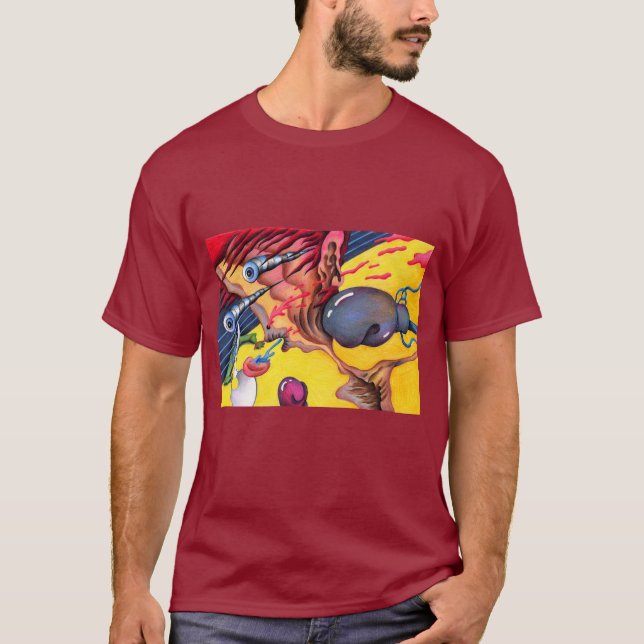 Camiseta Boxeador. Golpe chocante.  (Frente)