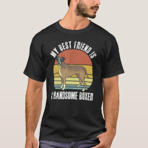 Camiseta Boxeiro Bonito Melhor Amigo - Sunset Vintage
