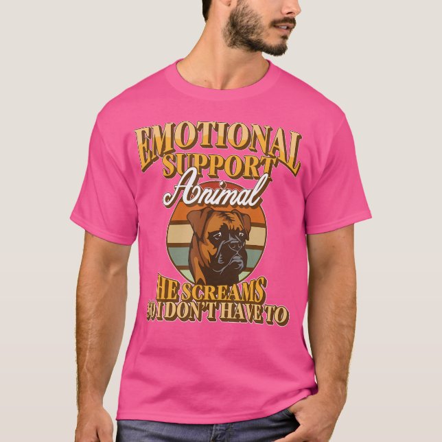 Camiseta Boxer Animal de Suporte Emocional (Frente)
