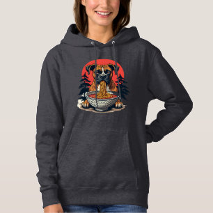 Camiseta Boxer Antigo Comendo Ramen Pôr do Sol Japonês Ilus
