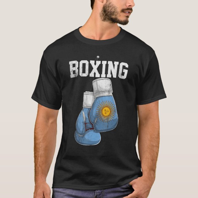 Camiseta Boxer argentino de luvas boxer na Argentina (Frente)