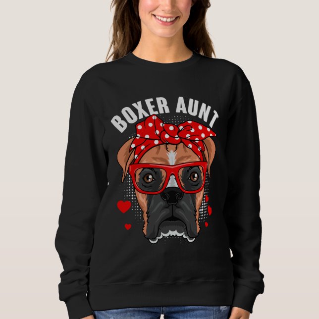 Camiseta Boxer Aunt Dog  Family Matching Mother s Day Women (Frente)