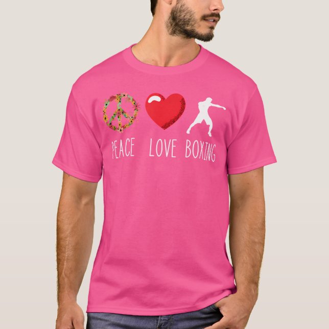 Camiseta Boxer Boxer Boxer Kickboxer Adora Paz Boxando Luva (Frente)