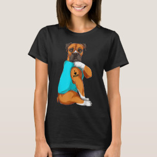 Camiseta Boxer Cachorro Adoro Mãe Tatuagem Roupa Cachorro M