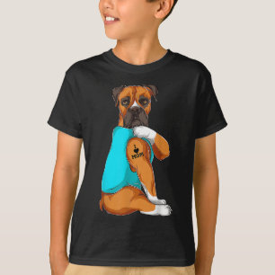Camiseta Boxer Cachorro Adoro Mãe Tatuagem Roupa Cachorro M