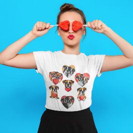 Camiseta Boxer Cachorro Cachorro Namorados