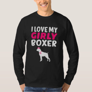 Camiseta Boxer Canine Pet Girl Dog Sexo De Pup Revela Bela
