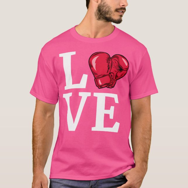 Camiseta Boxer com luvas "I Love Boxing" Boxer (Frente)