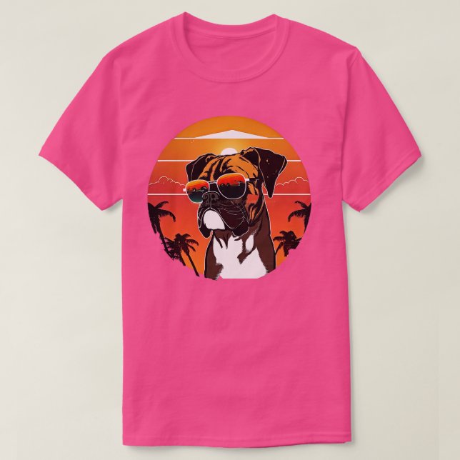 Camiseta Boxer com óculos de sol (Frente do Design)