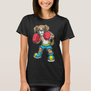 Camiseta Boxer De Cães Boxando Luvas Boxando Para Homens Me
