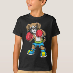 Camiseta Boxer De Cães Boxando Luvas Boxando Para Homens Me