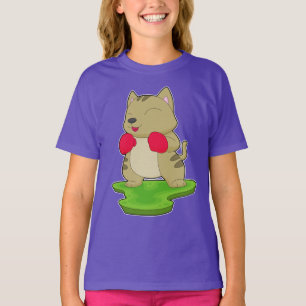 Camiseta Boxer de Cat Boxer Luvas Boxing