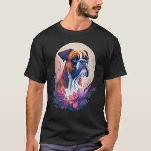 Camiseta Boxer Dog by Flowers Vintage Style Graphic