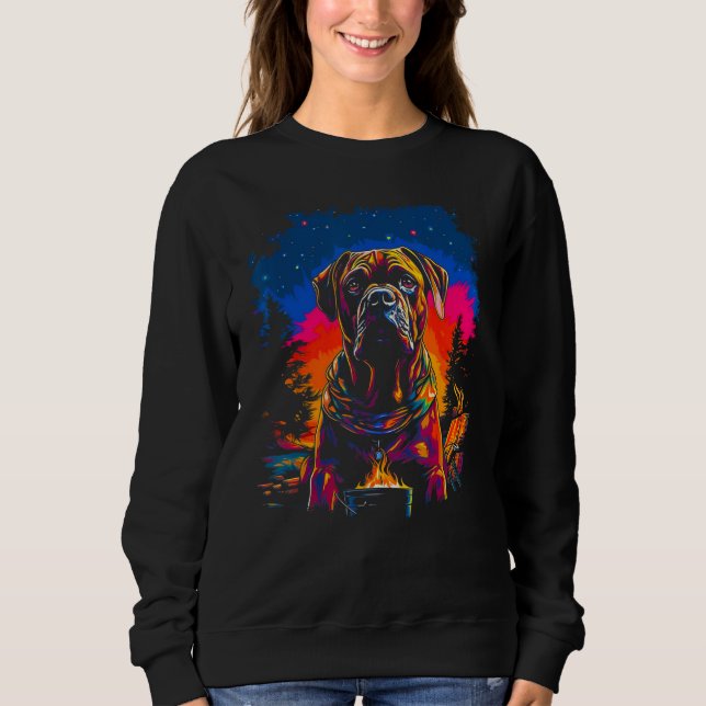 Camiseta Boxer Dog Camping (Frente)