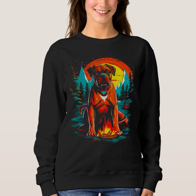 Camiseta Boxer Dog Camping Nature (Frente)
