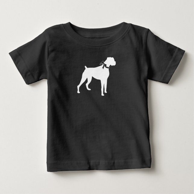 Camiseta Boxer Dog Chá de fraldas (Frente)