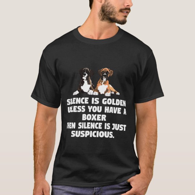 Camiseta Boxer Dog Engraçado (Frente)