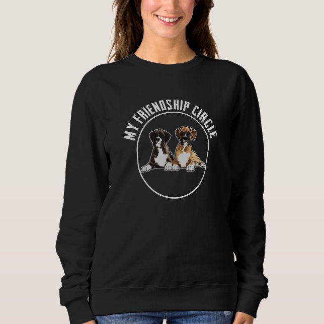 Camiseta Boxer Dog Friendship Circle Dog Owner Slogan (Frente)