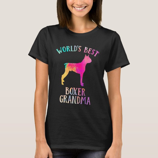 Camiseta Boxer Dog Grandma  Worldu2019s Best Boxer Grandma (Frente)
