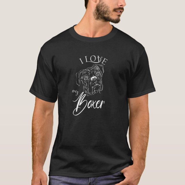 Camiseta Boxer Dog Love Animal (Frente)