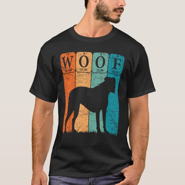 Camiseta Boxer Dog Periodic Table Elements Dog Lover Woof (Frente)