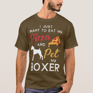 Camiseta Boxer Dog Pizza dono de Natal Aniversário Gif