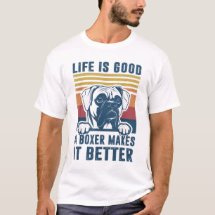 Camiseta Boxer Dog Presente Para Homens Mulheres Boxer Cach