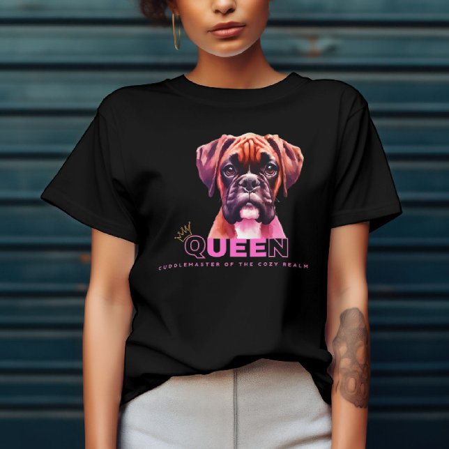 Camiseta Boxer Dog - Rainha Mestre dos Abraços (Criador carregado)