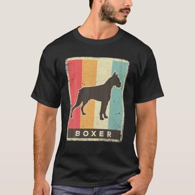 Camiseta Boxer Dog Retro Vintage (Frente)